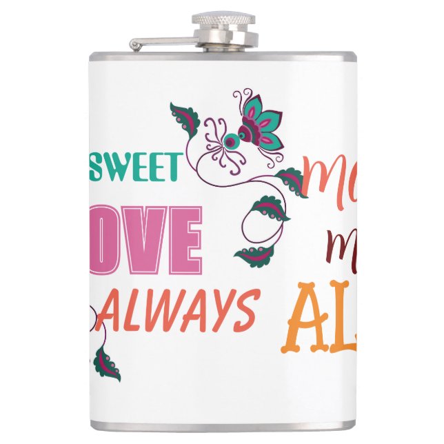 GIFT FOR GIRLFRIEND, WIFE, HUSBAND, BOYFRIEND, MOM HIP FLASK (Front)