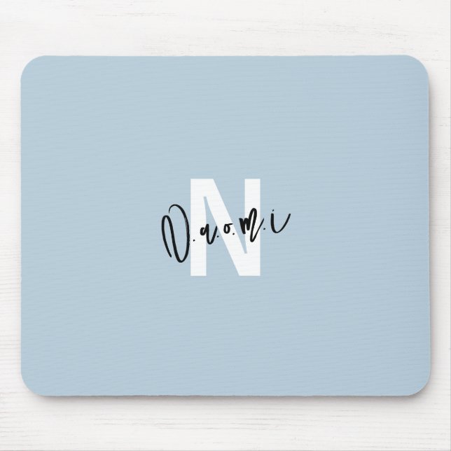 Gift for Girls – Personalized N with Name Naomi  Mouse Mat (Front)