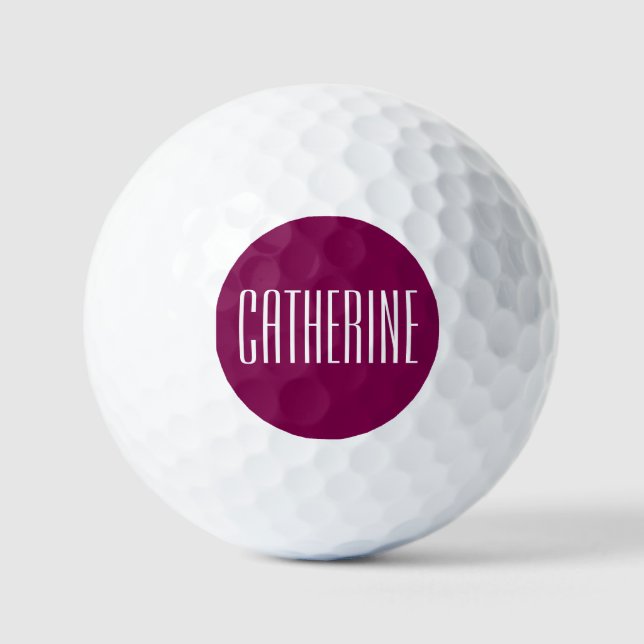 Gift for Golf Enthusiast, Personalised Balls (Front)