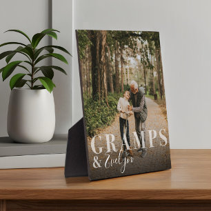 Gift for Gramps & Grandchild Photo Keepsake Plaque