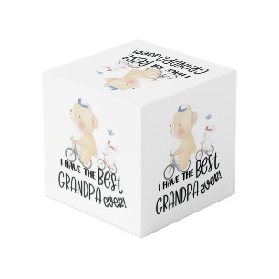 Gift for Grandchild Bear & Rabbit Best Grandpa Cube