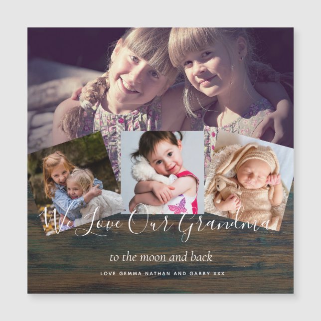 Gift For Grandma Grandpa Photo Collage Grandparent (Front)