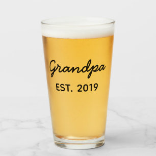 Gift for Grandpa Est. 2019 Glass