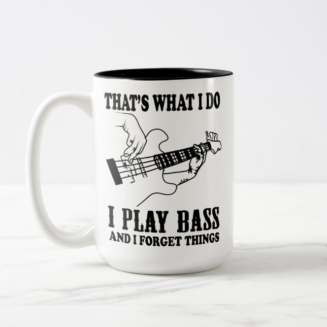 Gift For Guitar Lover, Gift For Music Lover Two-Tone Coffee Mug (Left)