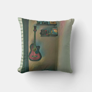 Gift for guitar player cushion