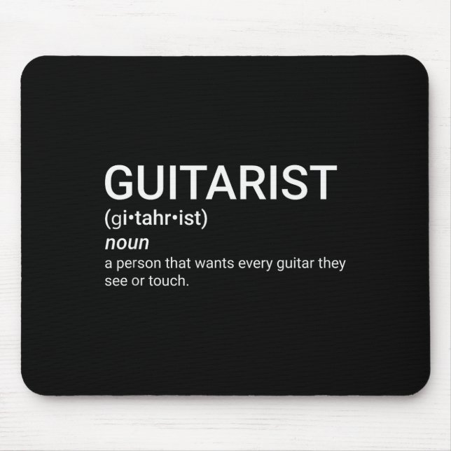 Gift For Guitar Player Guitarist Definition Funny  Mouse Mat (Front)