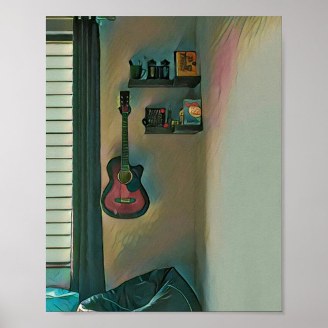 Gift for guitar player poster (Front)