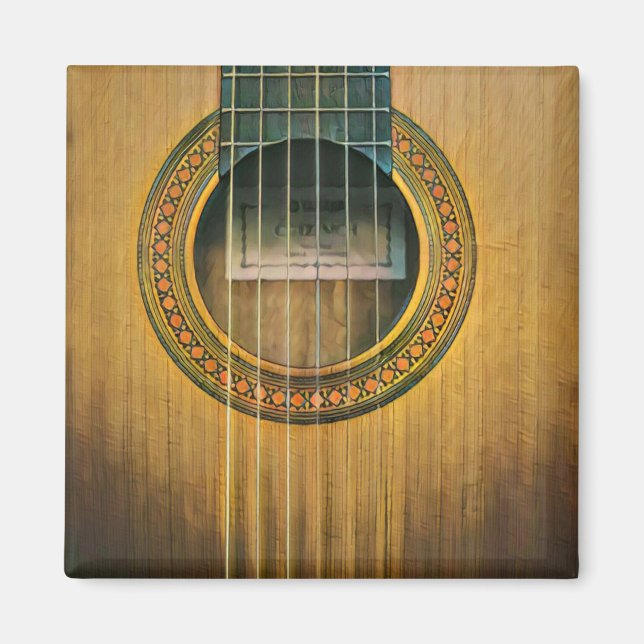 Gift for guitarist boyfriend magnet (Front)