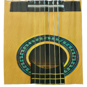 Gift for guitarist boyfriend shower curtain