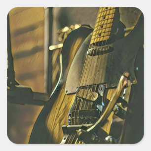 Gift for guitarist boyfriend square sticker