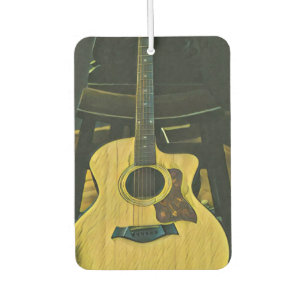 Gift for guitarist friend car air freshener
