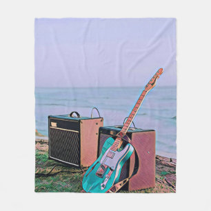 Gift for guitarist friend fleece blanket