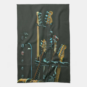 Gift for guitarist friend tea towel
