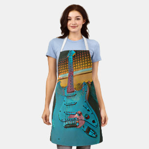 Gift for guitarist husband apron