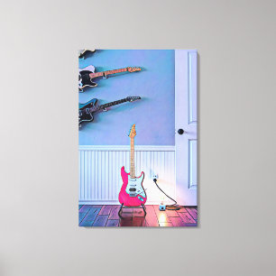 Gift for guitarist husband canvas print