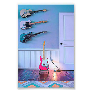 Gift for guitarist husband photo print