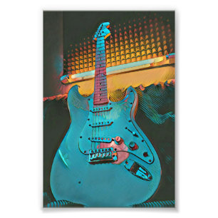 Gift for guitarist husband photo print