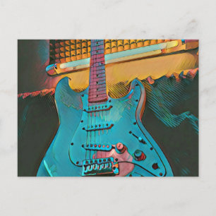 Gift for guitarist husband postcard