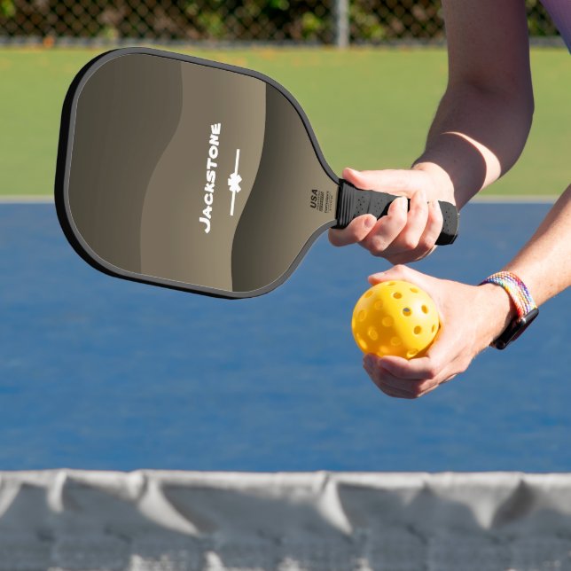 Gift For Him Modern Script Name Cool Camo Print    Pickleball Paddle (Insitu)