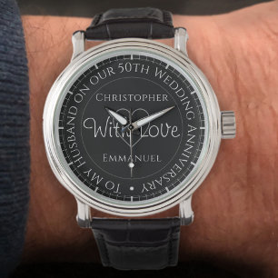 Gift for Husband. 50th Wedding Anniversary Watch