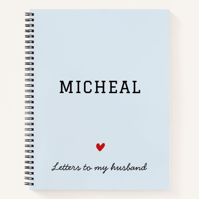 Gift for Husband Personalised Anniversary Journal (Front)