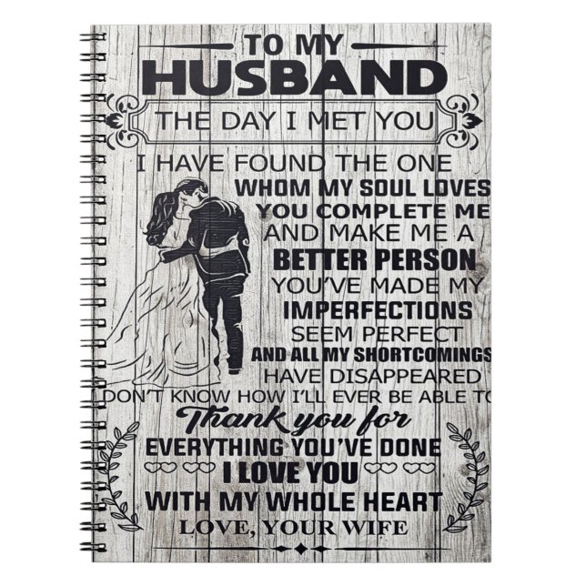 Gift For Husband | To My Husband Best Gift Notebook (Front)