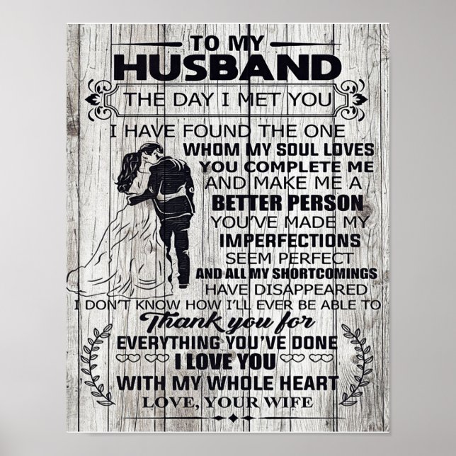 Gift For Husband | To My Husband Best Gift Poster (Front)