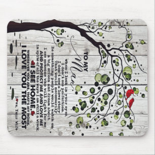 Gift For Husband To My Husband Lovely Letter Mouse Mat
