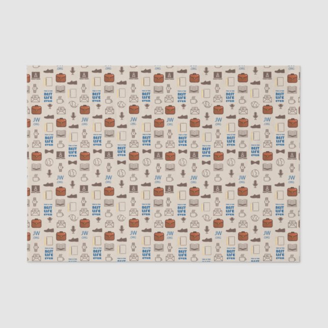 Gift for JW brothers and JW elders best life ever  Tissue Paper (Front)