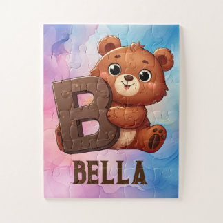 Gift for kid with custom name jigsaw puzzle