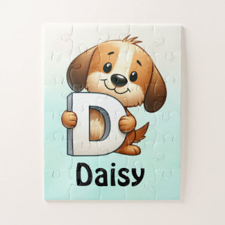Gift for kid with custom name jigsaw puzzle