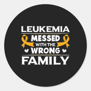 Gift For Leukaemia Patients - Leukaemia Awareness Classic Round Sticker