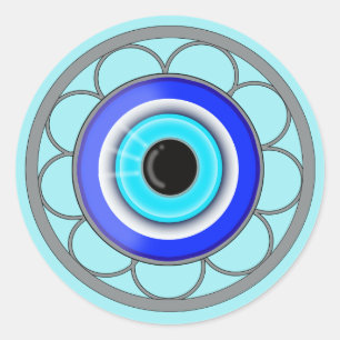 Gift For Loved One - Evil Eye Amulet Symbol - Classic Round Sticker
