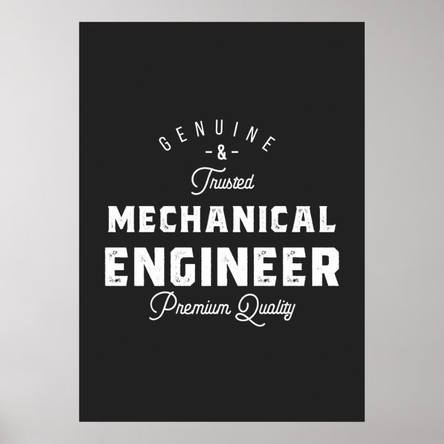 Gift for Mechanical Engineer Poster (Front)