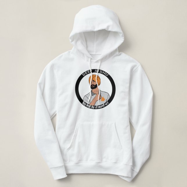 Gift For Men Deep Sidhu Khalsa Hoodie (Design Front)