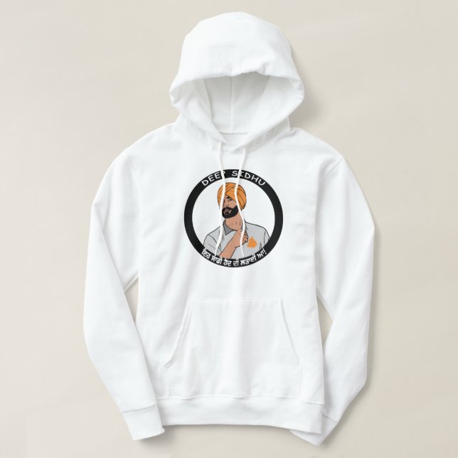 Gift For Men Deep Sidhu Khalsa Hoodie (Design Front)