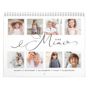 Gift for Mimi   Grandchildren Family Photos Calendar