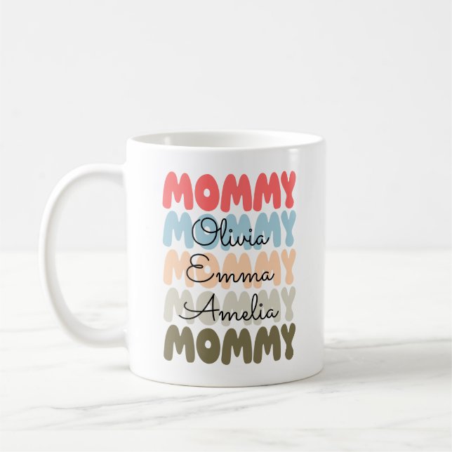 Gift for Modern Moms and Kids on Mother's Day Coffee Mug (Left)