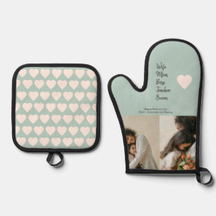  Gift for Mom, Boss, Teacher or Wife -  Oven Mitt & Pot Holder Set
