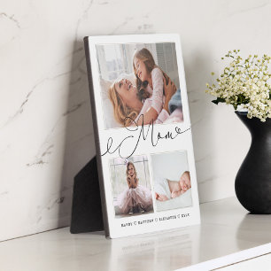 Gift for Mom   Family Memories 3 Photo Collage Plaque