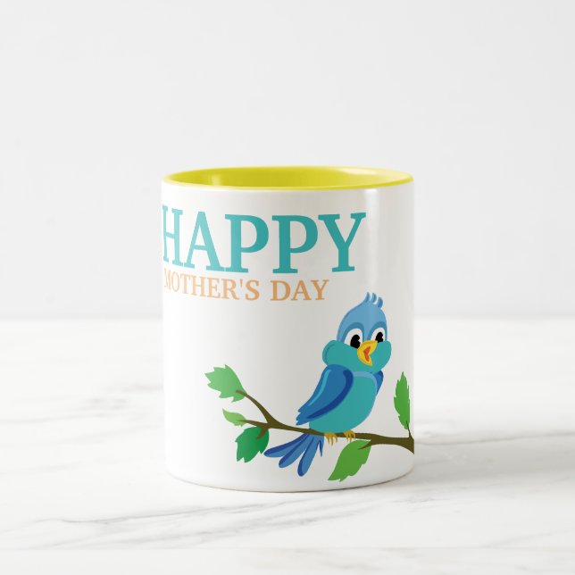 Gift for Mom - Happy Mother's Day Two-Tone Coffee Mug (Center)