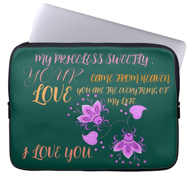 GIFT FOR MOM, SISTER, DAUGHTER, FRIEND, GIRLFRIEND LAPTOP SLEEVE (Front)