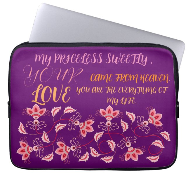 GIFT FOR MOM, SISTER, DAUGHTER, FRIEND, GIRLFRIEND LAPTOP SLEEVE (Front)