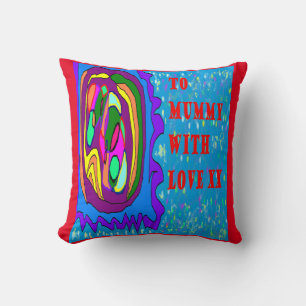 Gift for mother mauve pink blue two designs each cushion