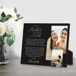 Gift for Mother of The Bride | Photo & Message Plaque<br><div class="desc">Truly special and memorable mother of the bride gift from daughter photo and message black plaque. Give a beautiful personalised gift to your mother on your wedding day that she'll cherish forever. This beautiful personalised wedding day gift features a two photo layout design to display two of your own special...</div>