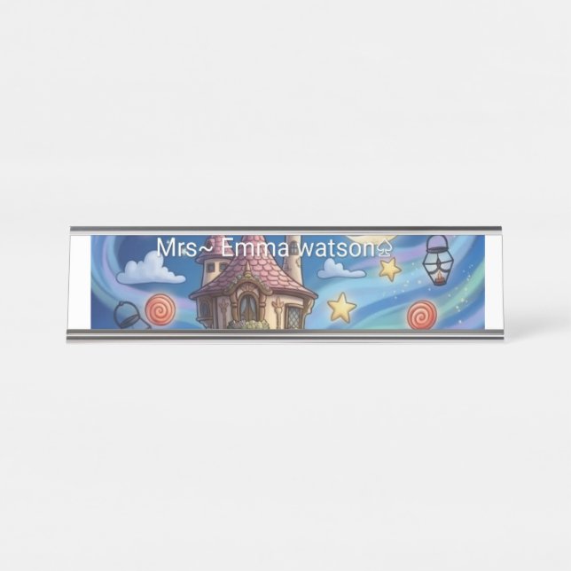 Gift for Mrs. Emma pallete Desk Name Plate (Front)