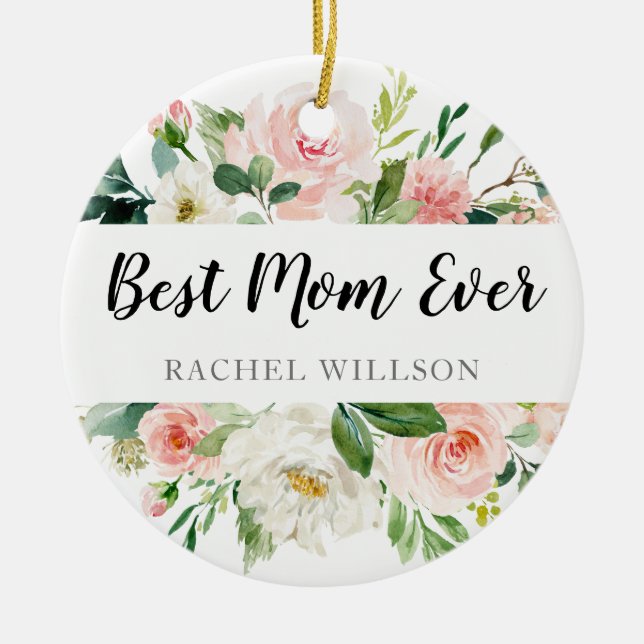 Gift for Mum | Best Mum Ever Christmas Ornament (Front)