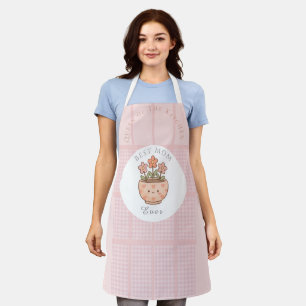 Gift For Mum,Best Mum Ever,Pink Chequered Apron