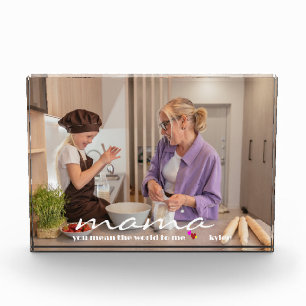 Gift For Mum   Custom Personalised Mother's Day Photo Block