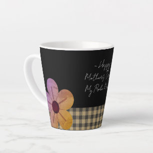 Gift For Mum, Happy Mothers Day,Flower Art Latte Mug